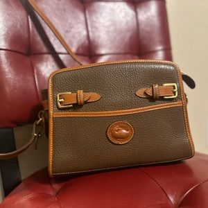 Vintage Dooney & Burke tan and brown shoulder bag